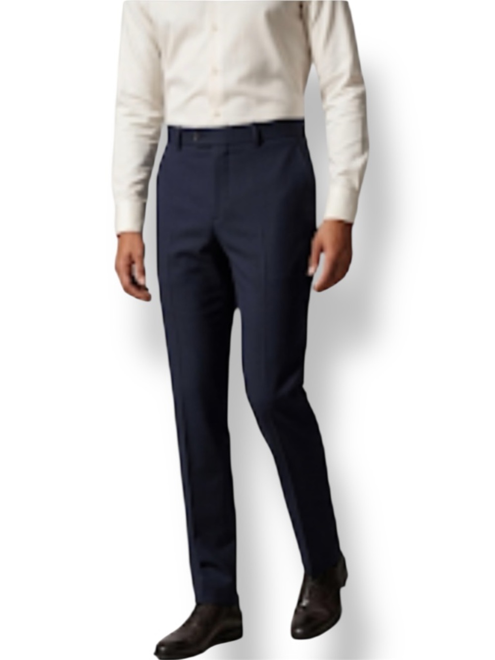 Chanel Uniform Men's Black Wool Blend Flat Front Trousers Pants Sz 46 US 30 - 32